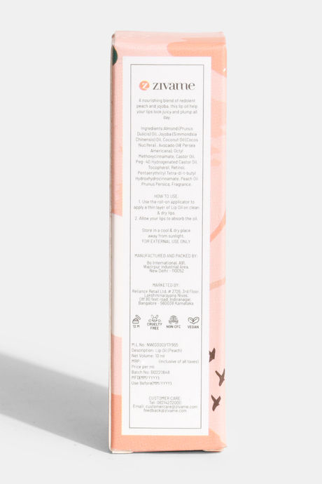 Zivame Moisturising Peach Blush Lip Oil - 10 ml — image 4